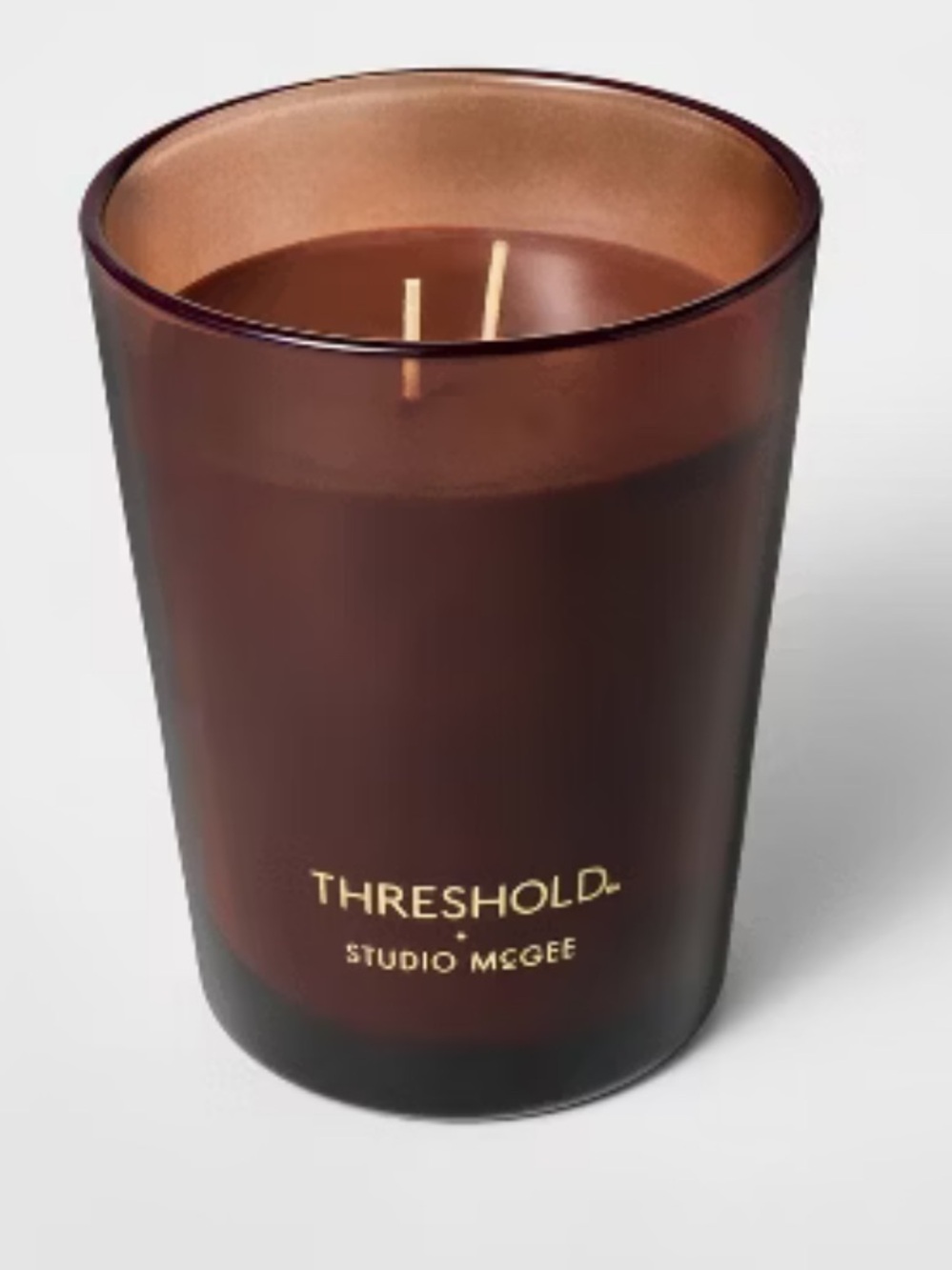 Threshold Studio McGee Black Pepper & Mahogany Glass Candle